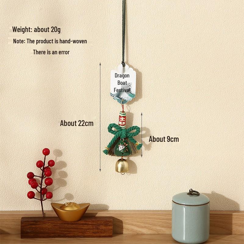2026 Dragon Boat Festival Mugwort Fan Pendant & Indoor Sachet Bells for Door Handle and Decoration