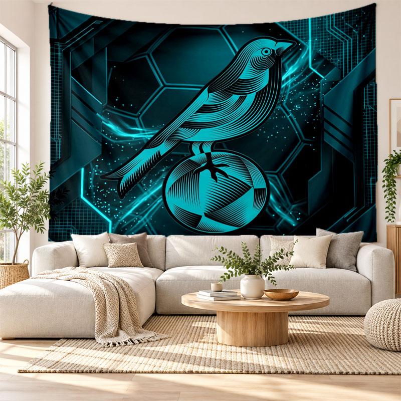 Norwich City Football Wall Tapestry, Soft Fabric Wall Hanging, Decorative Backdrop For Bedroom Home Wall Art