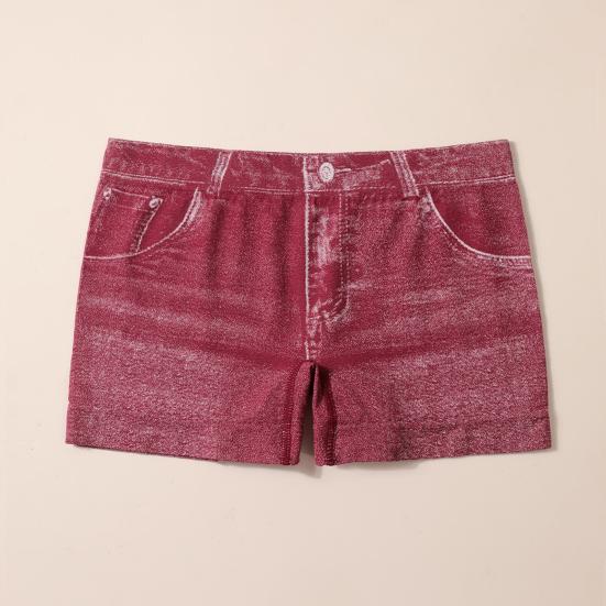 Женские шорты из искусственного денима с высокой эластичностью, короткие леггинсы с карманами, облегающие летние шорты для повседневной носки