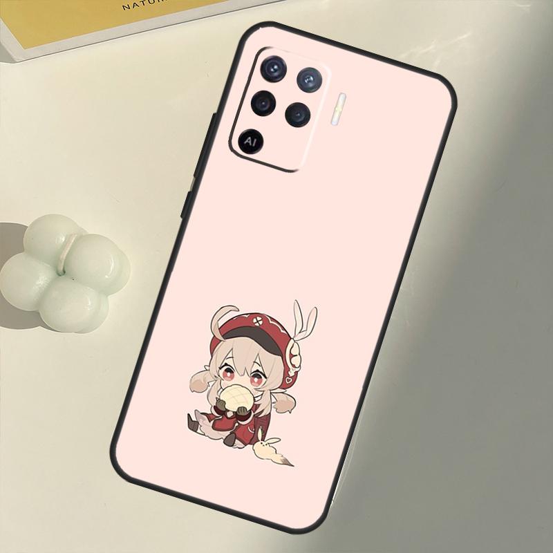 Чехол Qiqi Klee Genshin Impact для OPPO A15 A74 A54 A94 A52 A72 A31 A53 A53S A5 A9 2020 A3S A5S A83 A91 A93, чехол