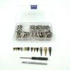 80 Sets Gold Silver Black Clothes Spikes Kit DIY Decoration Back Studs & Spike  Leather Craft