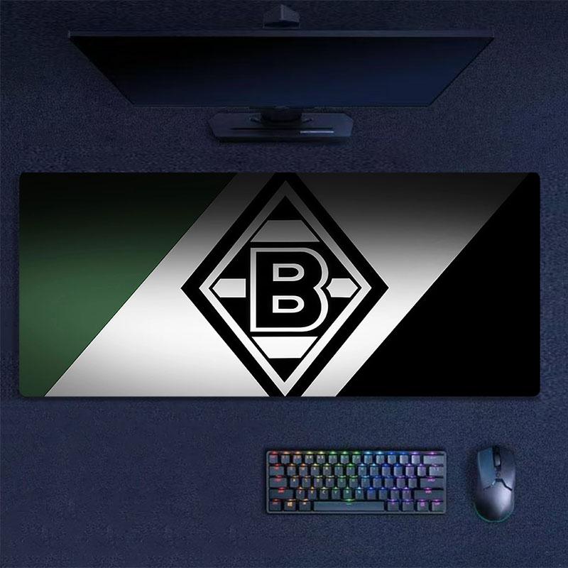 Borussia Monchengladbach Mouse Pad, Large Gaming Desk Mat, Non-slip XXL Mousepad for Laptop & Tablet, Mini PC Playmat with Stitched Edges