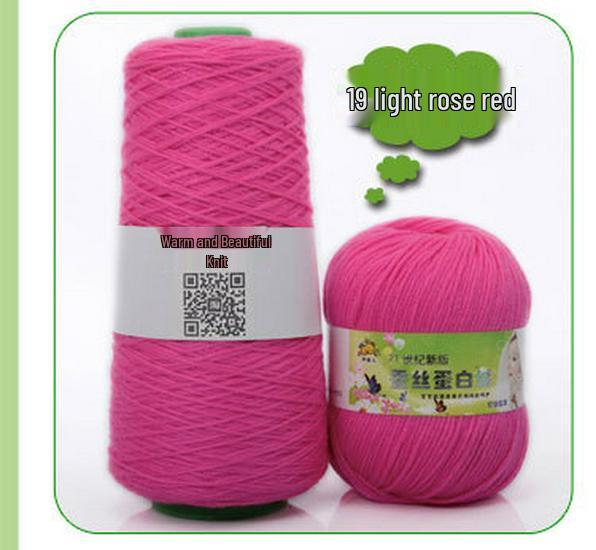 Детская пряжа из хлопка с протеином шелка для вязания и вязания крючком шарфа