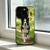 Умная собака Бордер-колли Чехол для телефона iPhone 17,16,15,14,13,12,11 Plus,Pro Max,XS, Цветной Серебристый Черный Чехол