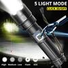 High Power XHP70 LED Flashlight Rechargeable Zoom Torch Tactical Lantern USB Charging Hand Lamp 18650 or 26650 Battery