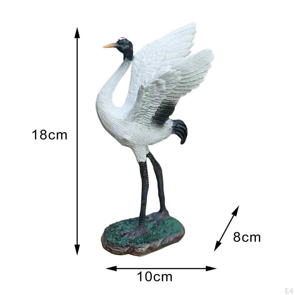 Садовая статуя, фигурка животного, журавль, скульптуры для двора, художественное ремесло, новинка, миниатюрные статуи птиц для