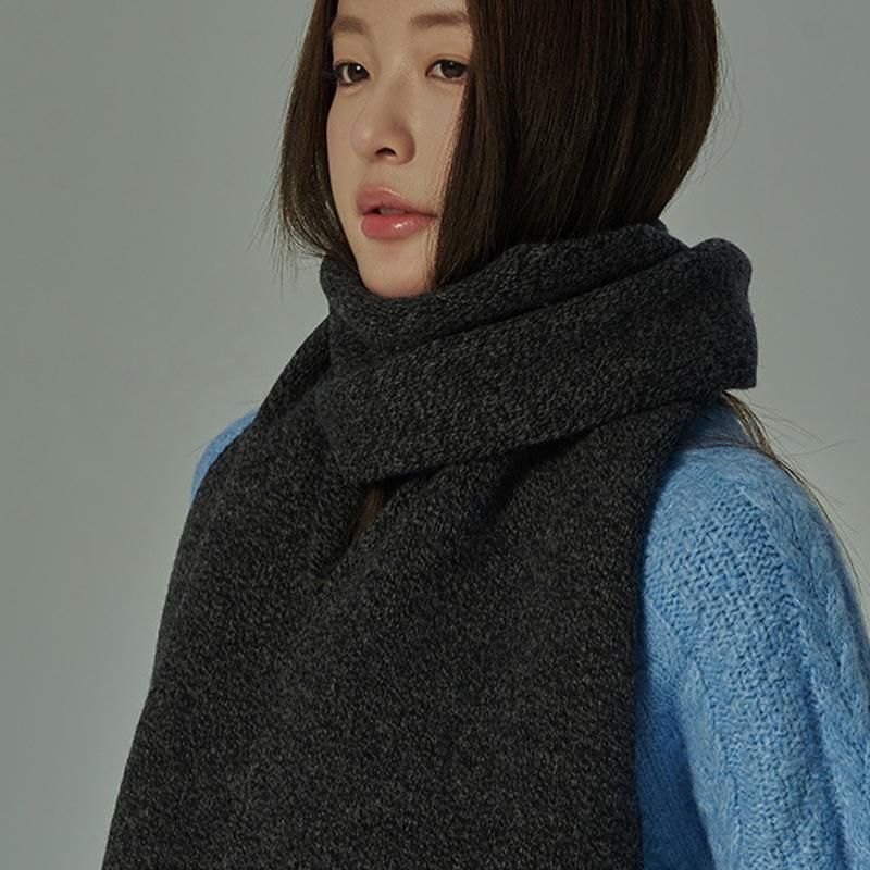 Winter Narrow Scarf Wool Scarf Solid Color Scarves Men'S And Women'S Universal Warm And Cold-Proof Poncho