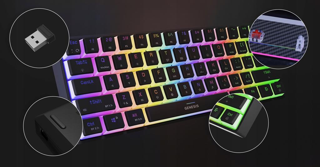 Genesis Thor 660 G2 Wireless Black Gate Mechanical Keyboard 1 Pc