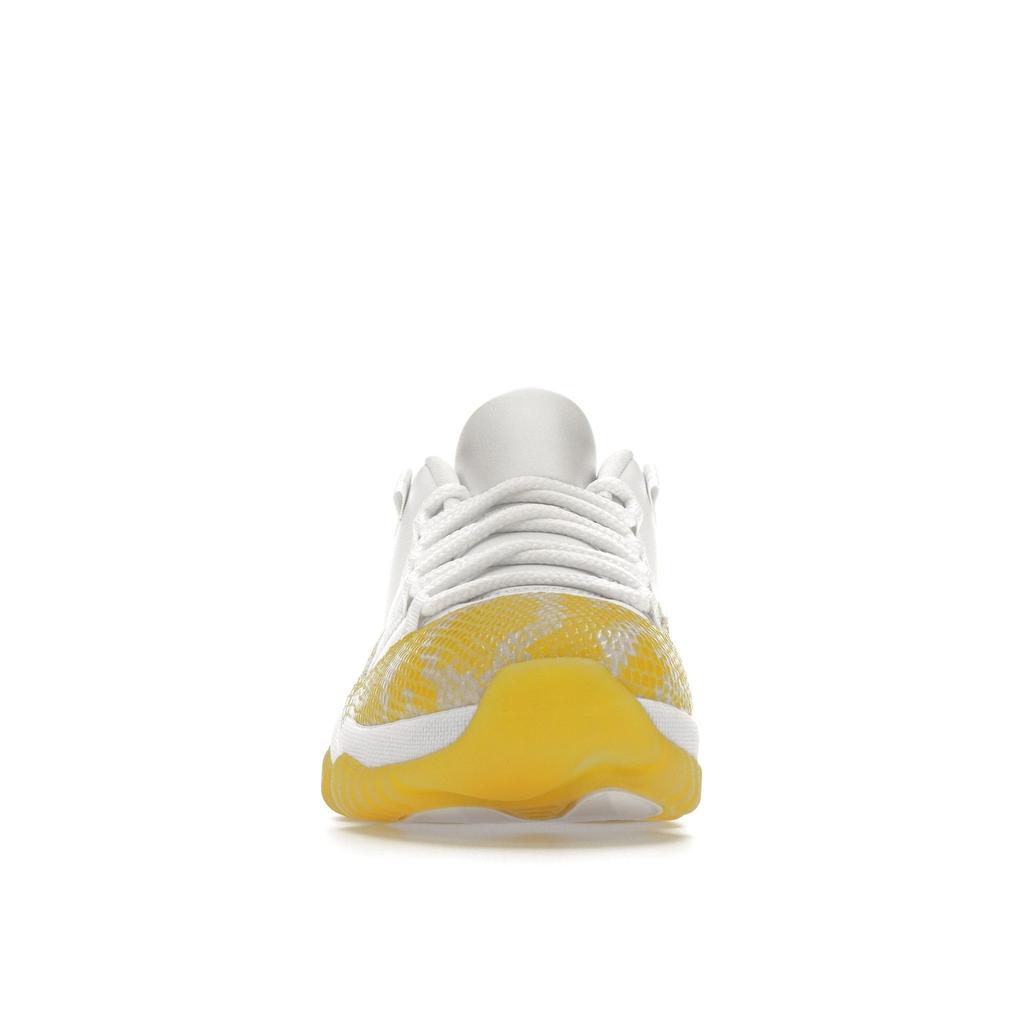 Air Jordan 11 Low Yellow Snakeskin Women Sneakers White Tour-Yellow Sail AH7860-107