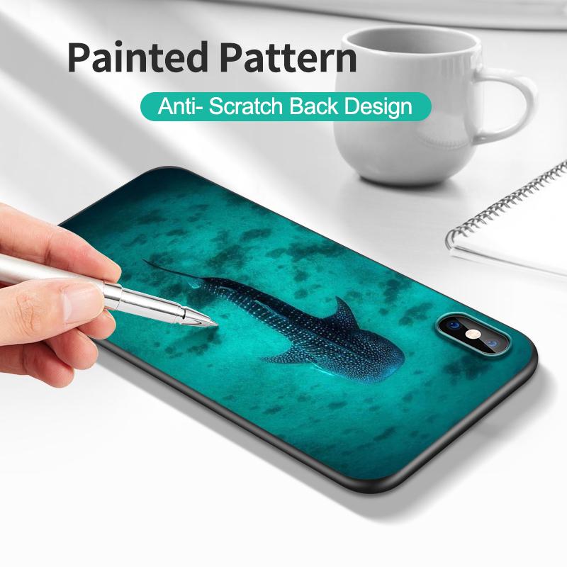 Черный чехол из ТПУ для Samsung Galaxy S22 S20 S21 FE PLUS ultra+S10 E lite задняя крышка китовая акула