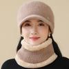 Новая женская зимняя шапка Модный теплый комплект Плюшевая подкладка из искусственного меха Теплые шапки для женщин Повседневная шапка-бини из кроличьего меха Зимняя уличная вязаная шапка Костюм