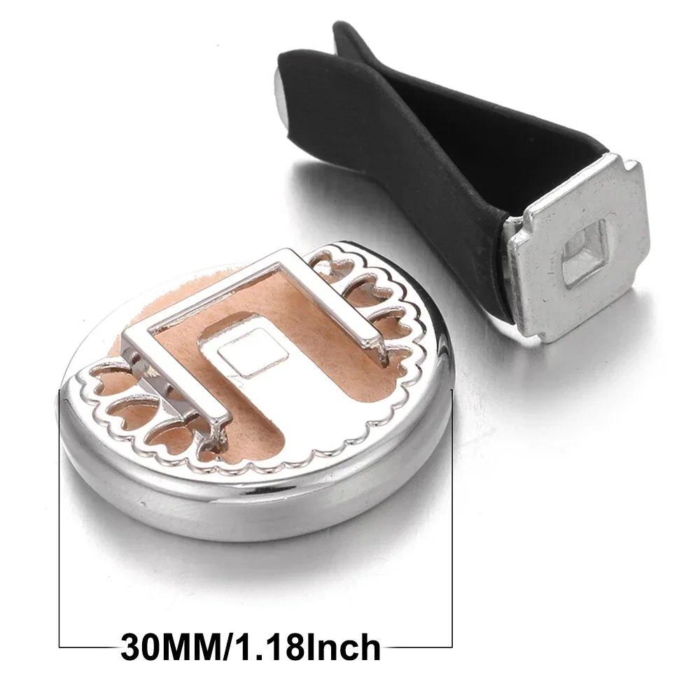 Decorative Car Vent Clip Oil Diffuser Stainless Steel Aromatherapy Accessory