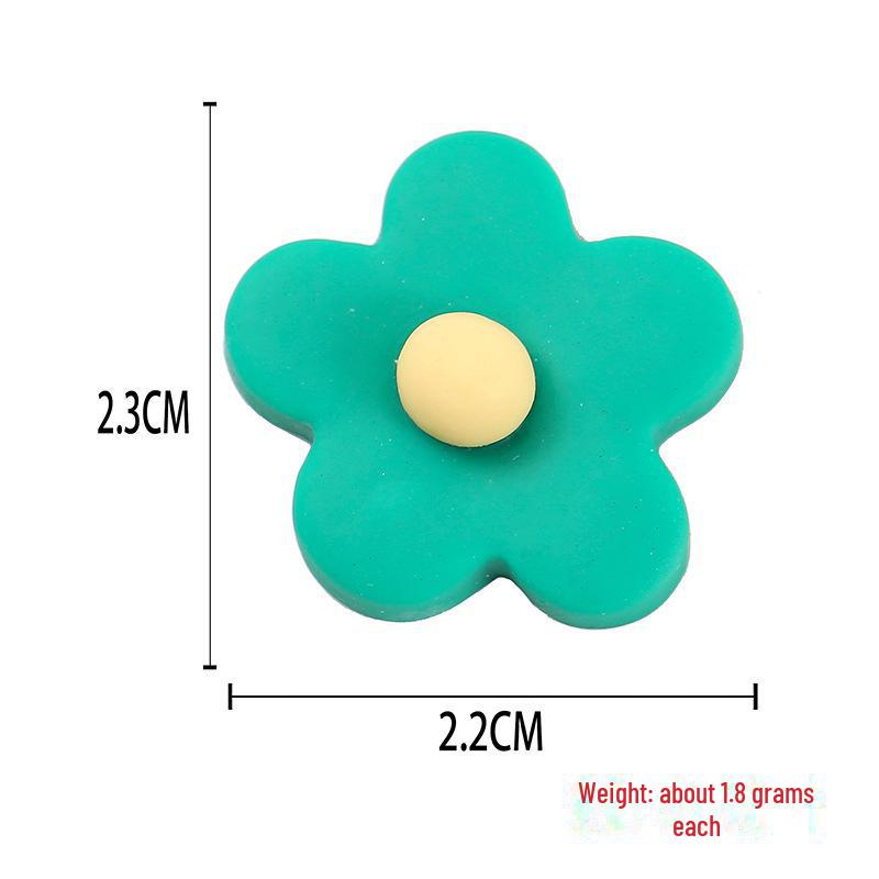 Frosted Resin Five-Petal Flower DIY Hair & Sock Accessories for Kids