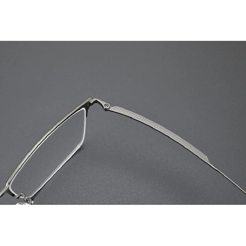 Korea Simple Style Pure Titanium Half Square Glasses Frame For Men Fashion Ultralight Eyeglasses Brand Designer Eyewear