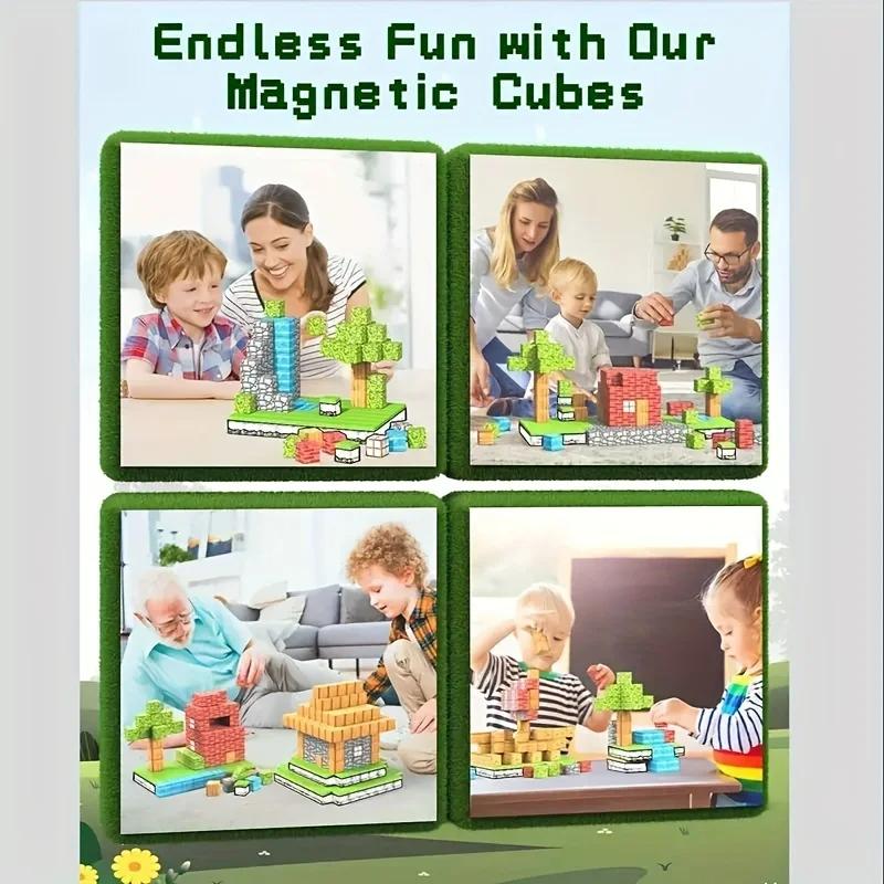 Магнитные строительные блоки Магнитный набор для мальчиков девочек Возраст 3+ Модель сделай сам Ребенок Дети Монтессори Сенсорные игрушки