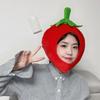 Cute Warm Earflap Cap Super Soft Cosplay Hat Funny Fruit Stuffed Toys  Christmas Party