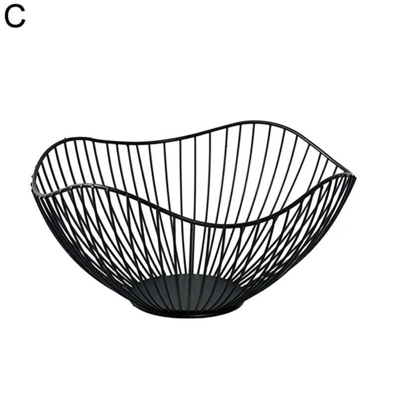 1 piece of steel fruit basket, creative drainage display of fruit container, storage of vegetable supplies in home kitchen