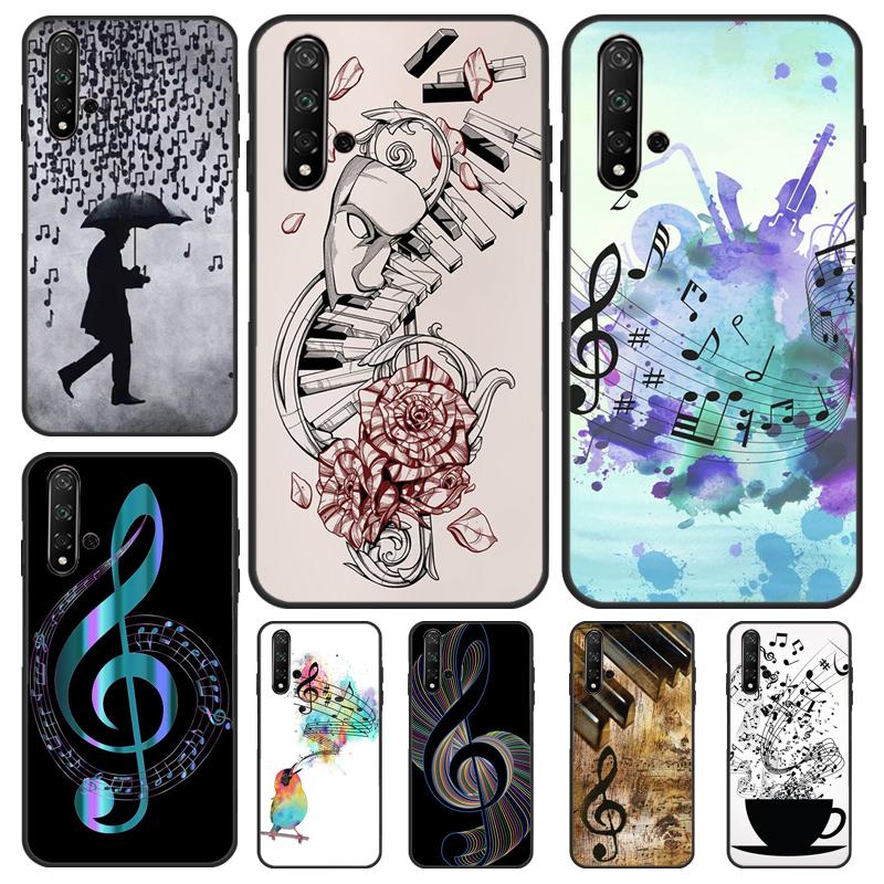 Музыкальный чехол с нотами для Huawei P30 Pro P20 P40 Lite Nova 8i 7i 3i 11i 5T 9 10 SE Y60 Y61 Y70 Y90 P Smart Z