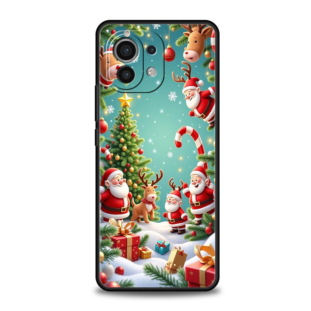 Чехол для телефона на Новый год и Рождество для Xiaomi Mi 17 Pro Max 15 14 13 12 11 Ultra 15T 14T 13T 12T 11T Pro Lite Мягкий ТПУ корпус