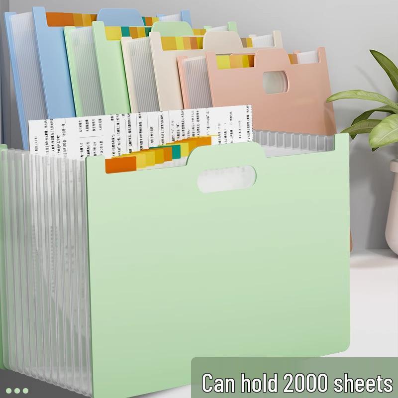 Папка-гармошка формата A4 с расширением - Настольный органайзер большой вместимости для студентов и офисного использования