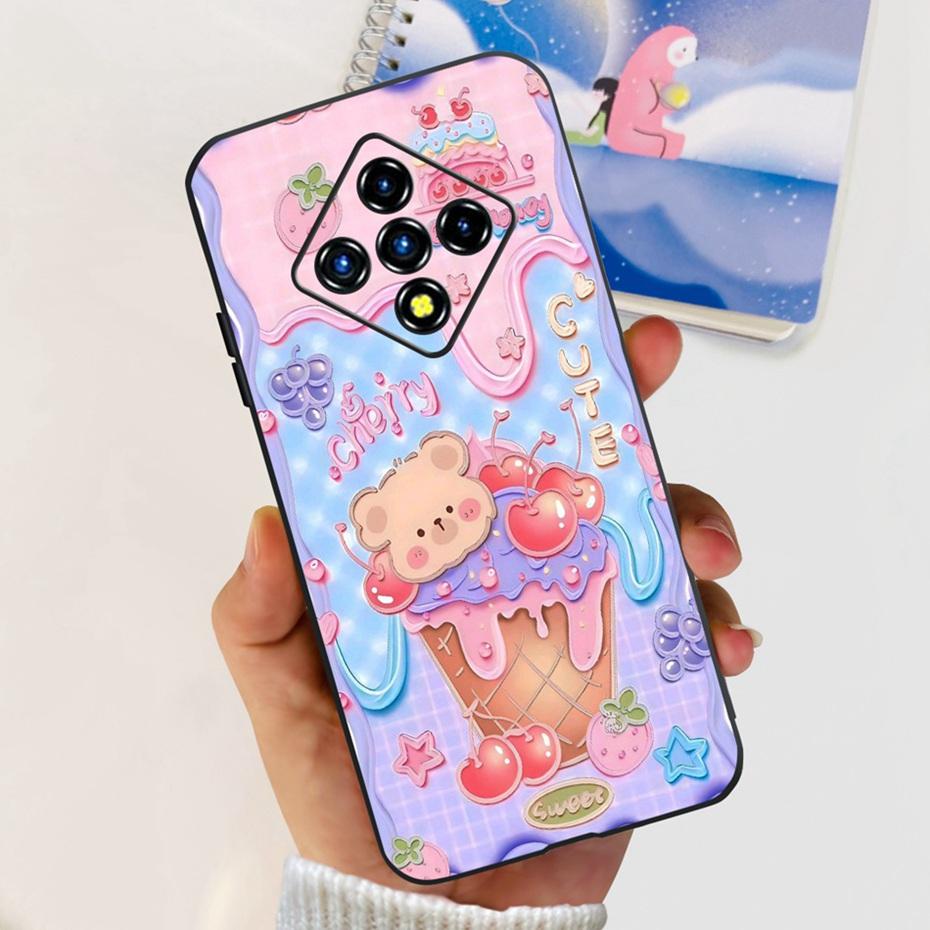 Красивый Расписной Чехол Для Infinix Zero 8 8i X687 X687B Мягкий ТПУ Задняя Крышка Для Infinix Zero8 Zero8i Черный Силиконовый Чехол Для Телефона