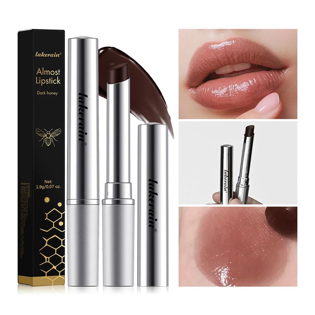 Dark Honey Colored Lip Balm Moisturizing Tinted Black Jelly Solid Lip Gloss Vitamin E Nourishing Anti-drying Lip Care Cosmetics