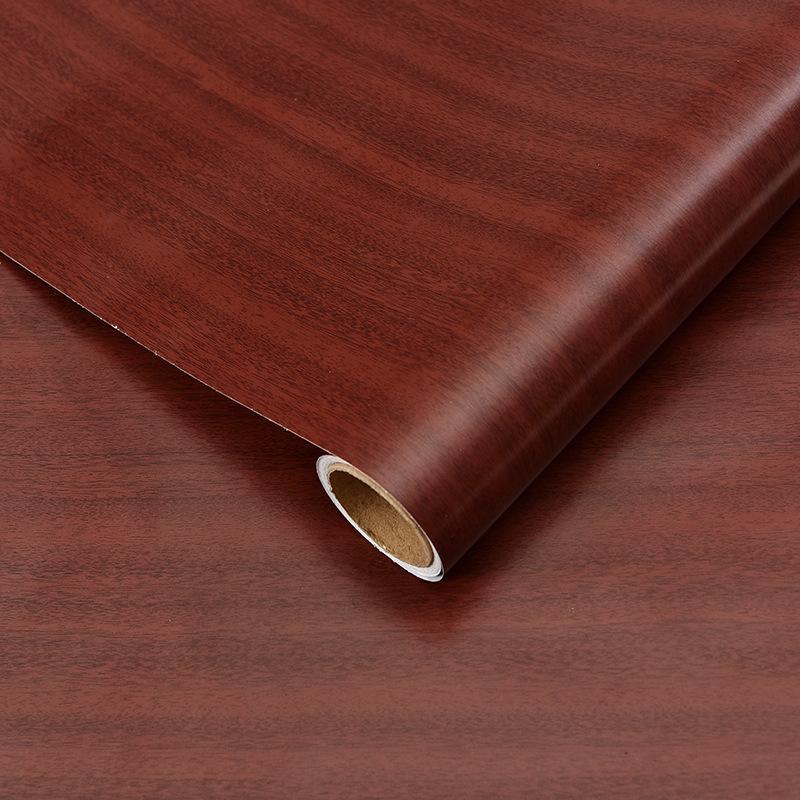 Furniture Renovation Stickers Self-adhesive Wood Grain Stickers Wallpaper Veneer Closet Cabinet Board Wooden Door Desktop Waterproof Imitation Wood