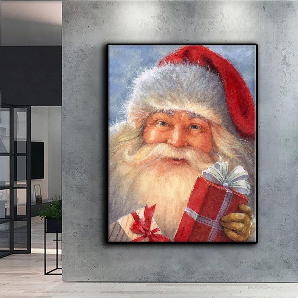 5D DIY Рождественская елка Санта-Снеговик Вышивка крестиком Стразы Алмазный рисунок Вышивка Мозаика Домашний декор