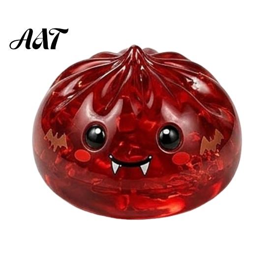 Dumpling Desk Toys 1/6Pcs Halloween Stress Relief Toy, Devil Pumpkin Eyeball Skeleton Squeeze Squeezing Balls Anxiety Reduction Dough Bun Fidget