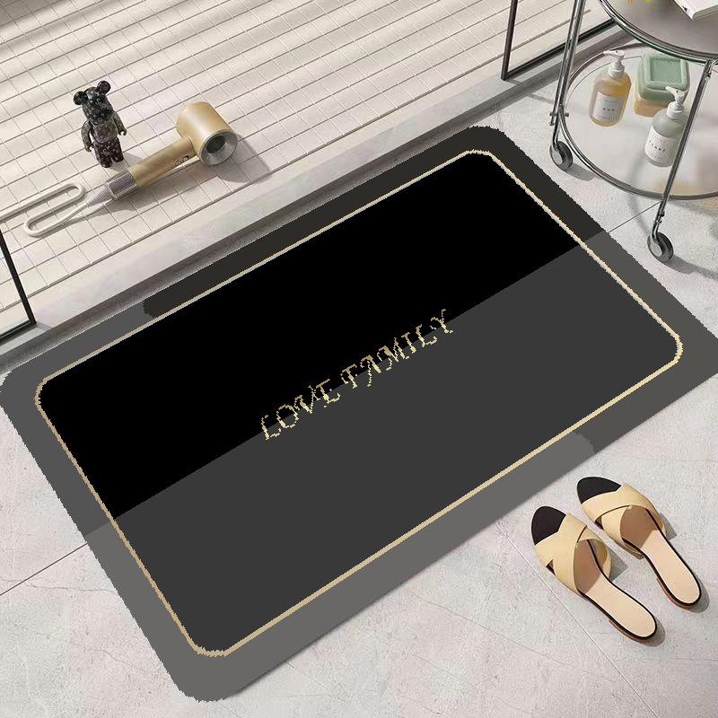 Bathroom Floor Mat Diatom Mud Absorbent Mat Quick Drying Bathroom Non-slip Mat Foot Mat Bathroom Toilet Carpet Door Mat