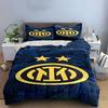 Yellow stars and Inter logo. Bedding sets Duvet cover sets Duvet covers Pillowcases(1 * Duvet Cover 2 * Pillowcases without duvet insert)