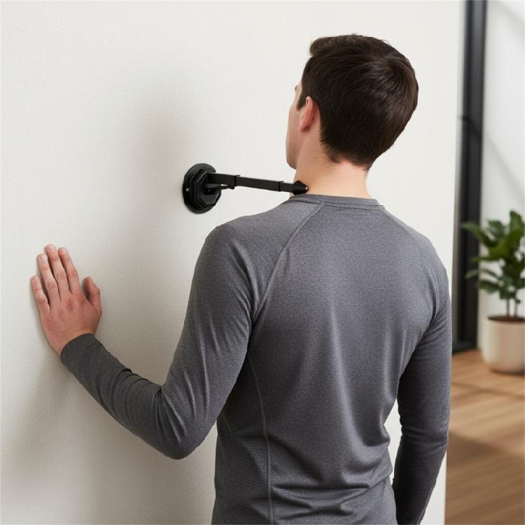 Manual Wall Mounted Massage Device With Elasticity Ball For Shoulder Blade And Spine Alignment Recovery Massage