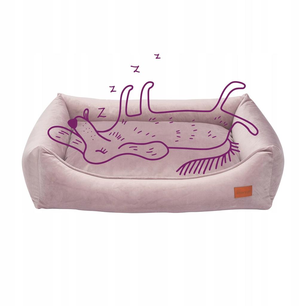 ELEGANT SOFA bed for a dog, POODLE spaniel, 90x70x20 , Ukory PINK
