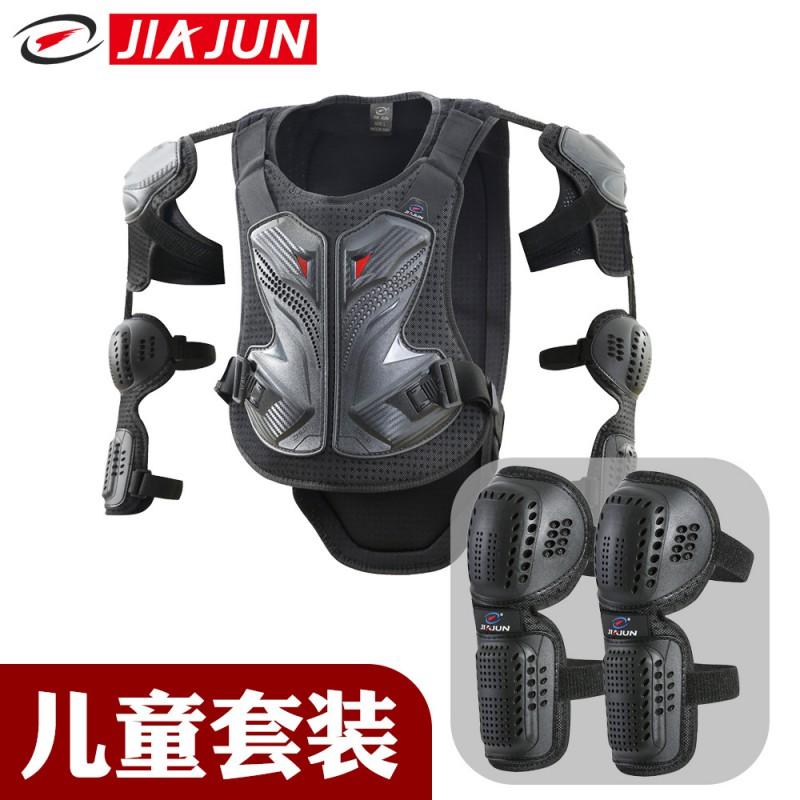 Kids Motorcycle Armor Jacket With Detachable Knee Elbow Pads Set Motorbike Riding Outdoor Sports