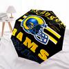 Printed Los Angeles Rams logo Folding Umbrella,Outdoor,Leisure,And Travel Umbrella,Durable Umbrella Fabric,Birthday And Holiday Gift
