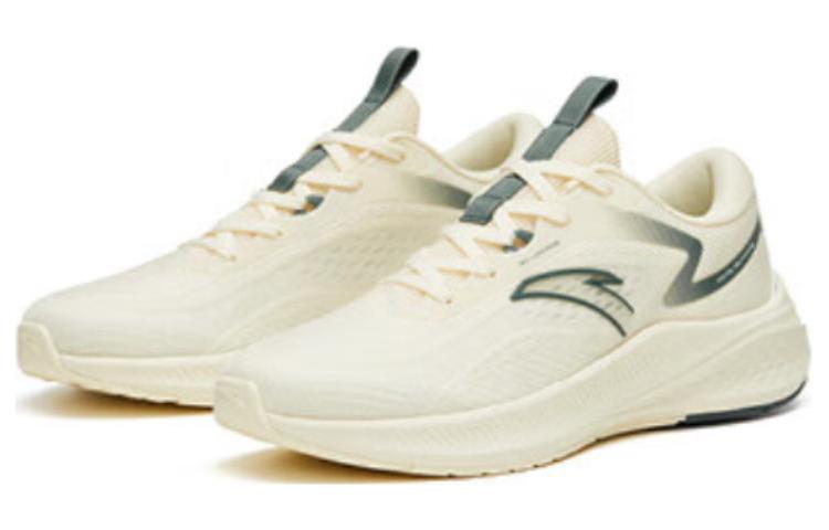 Men's Sneakers Anta Road Run Comfortable Slip Resistant Abrasion Resistant Low top Running Shoes Men's White