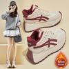 Korean Winter 2024 Women's Velvet Dad Shoes - Thick Bottom, Warm, Casual, XFK831-1