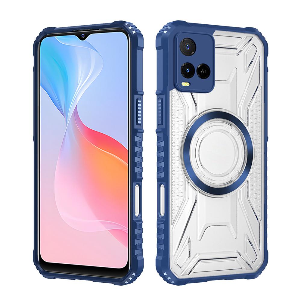 KEYSION Прозрачный магнитный чехол для VIVO Y21 Y21S Y21T Y33S Y33T Силикон+ПК Сверхпрочный Противоударный Чехол для телефона для VIVO T1X