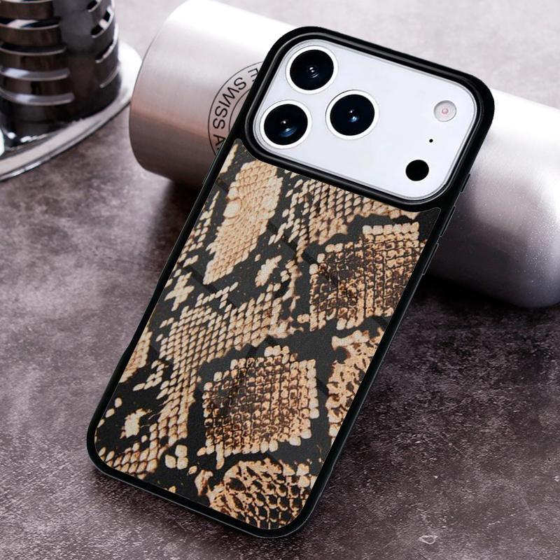 Чехол для телефона с текстурой змеиной кожи для iPhone 17, 16e, 15, 14, 13, 12, 11, Mini, Pro, MAX, мягкий силиконовый чехол
