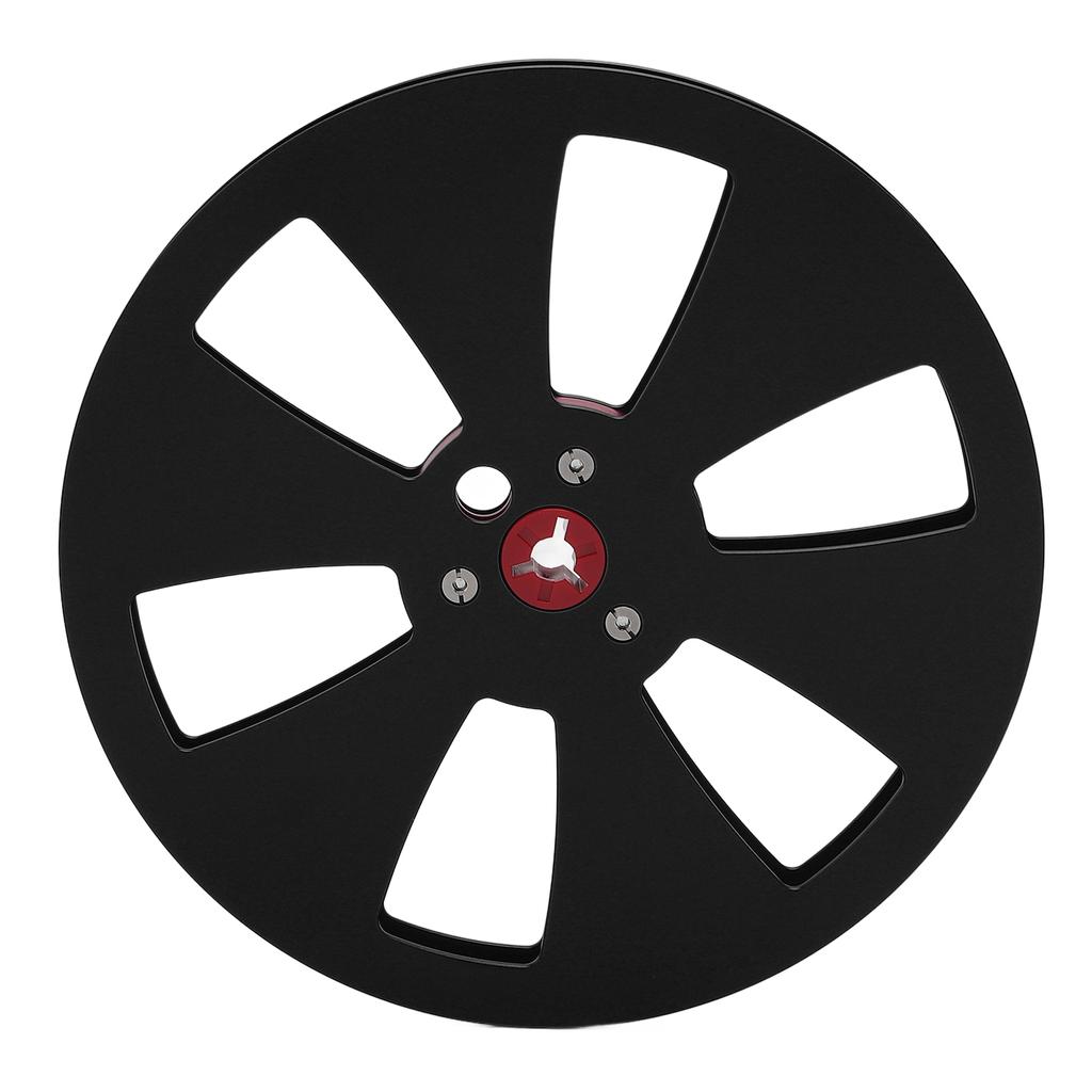 1 4 7 Inch Empty Tape Reel Aluminum Alloy Recording Takeup Reel with 6 Hole for Reel To Reel Tape for TEAC Black
