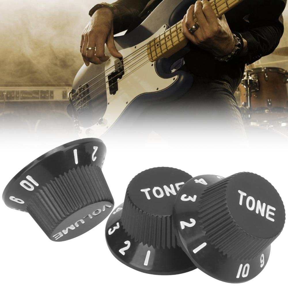 3PCS Black Color Volume Tone Knobs Plastic Material Electric Guitar Parts Electric Guitar