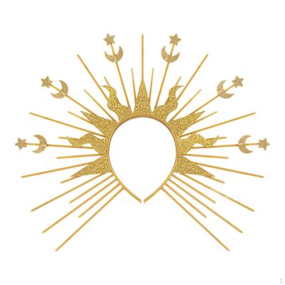 Хэллоуин Halo Crown повязка на голову обруч для волос реквизит портативная звезда луна для сценического выступления