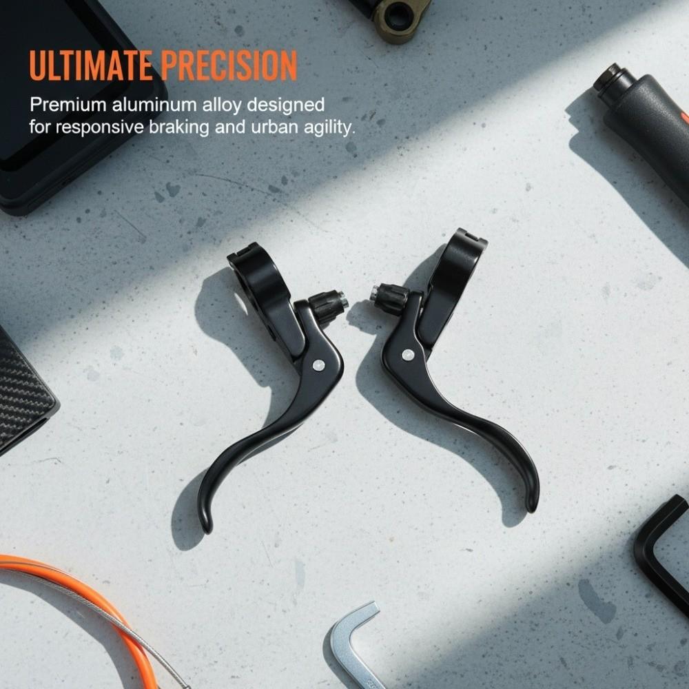 1 Pair Aluminum Alloy Bike Brake Lever 22.2/31.8mm Diameter Bike Handlebar Brakes Stable Braking