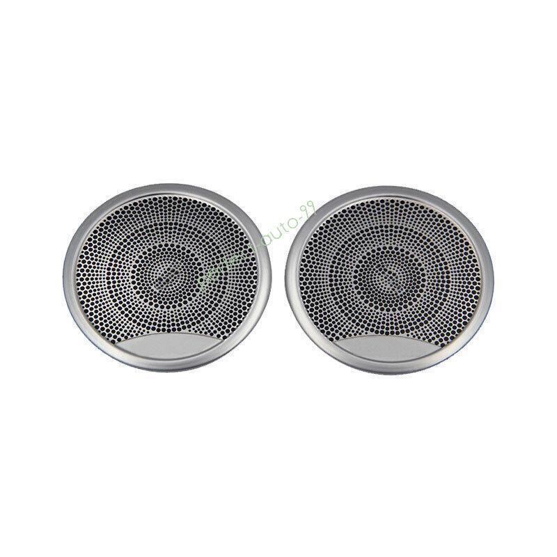 For Benz GLE GLS 2016-2018 2019 Silver Steel Inner Door Speaker Sound Cover Trim