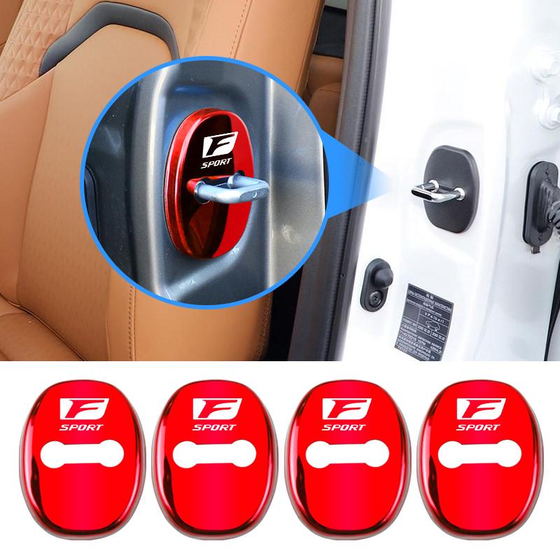 DJSZ3 Car Door Lock Buckle Decorative Cover Rust Proof Protective Cover Valve Stem For Lexus F-SPORT ES RX NX LS UX LM LX GX LC RZ IS