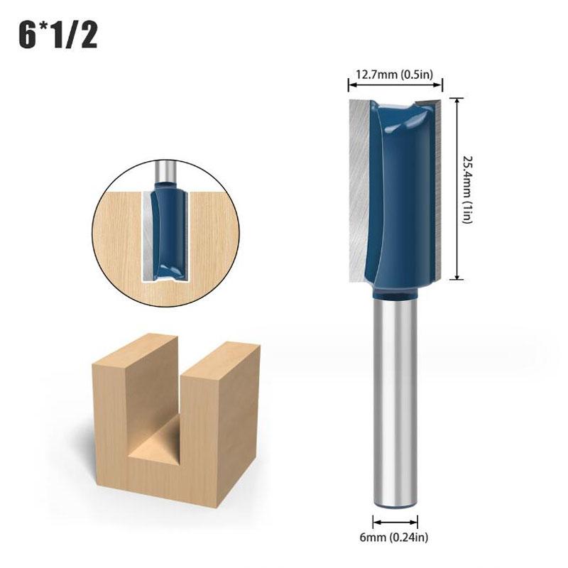 Набор фрез с хвостовиком 6 мм, обрезка, прямой круглый угол, коробка, фрезы для фаски, фрезы, карбид вольфрама, деревообрабатывающие инструменты