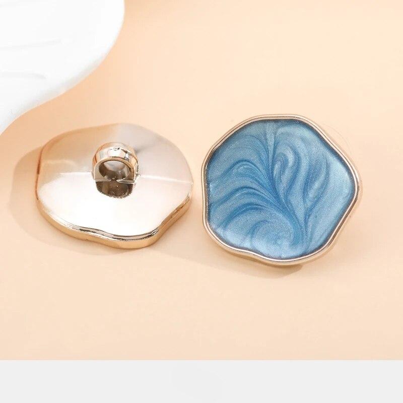 10 шт. красивые пуговицы с покрытием, квадратные круглые пуговицы, пальто, ветровка, аксессуары для свитера, различные стили, принадлежности для шитья своими руками