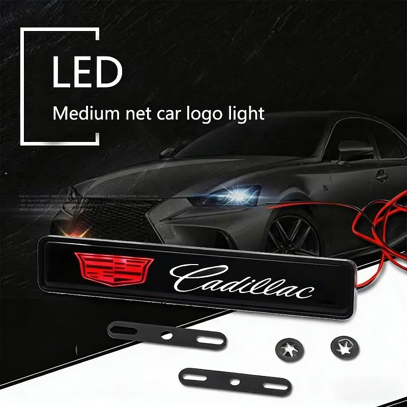 For Cadillac Tiburon ATS BLS CT4 CT5 CTS EXT SLR SRX XT6 XTS Escalade Deville DTS LED Car Front Grille Emblem Light Decoration