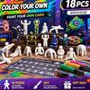 18pcs Meccha Chameleon Figure 4-8cm DIY Colorable 3D Printing Meccha Chameleon Party Game Figures Funny 18 Poses Model Toys
