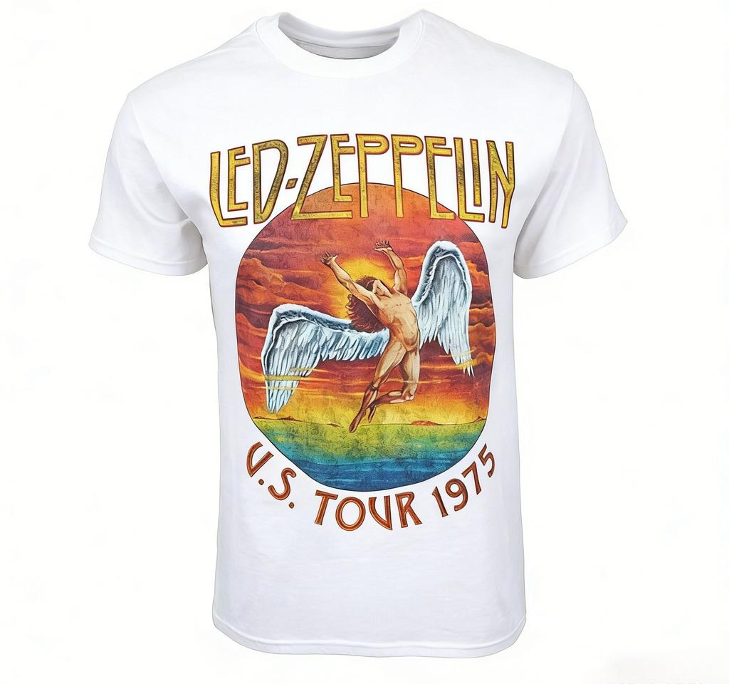 Футболка с 3D-принтом ангела падения группы Led Zeppelin для мужчин и женщин, уличная, ретро, Харадзюку, топ во время их тура